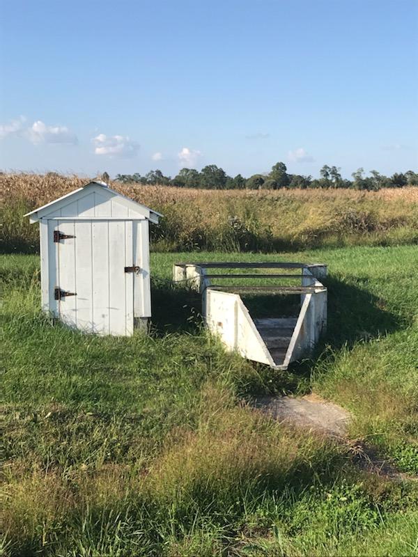 Image of flume outside of WREC field.