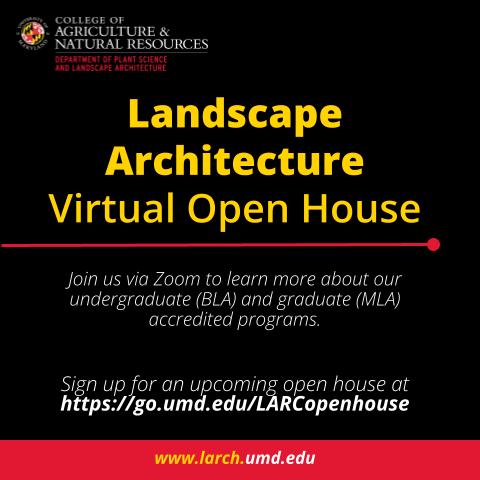 Landscape Architecture Virtual Open House Flyer