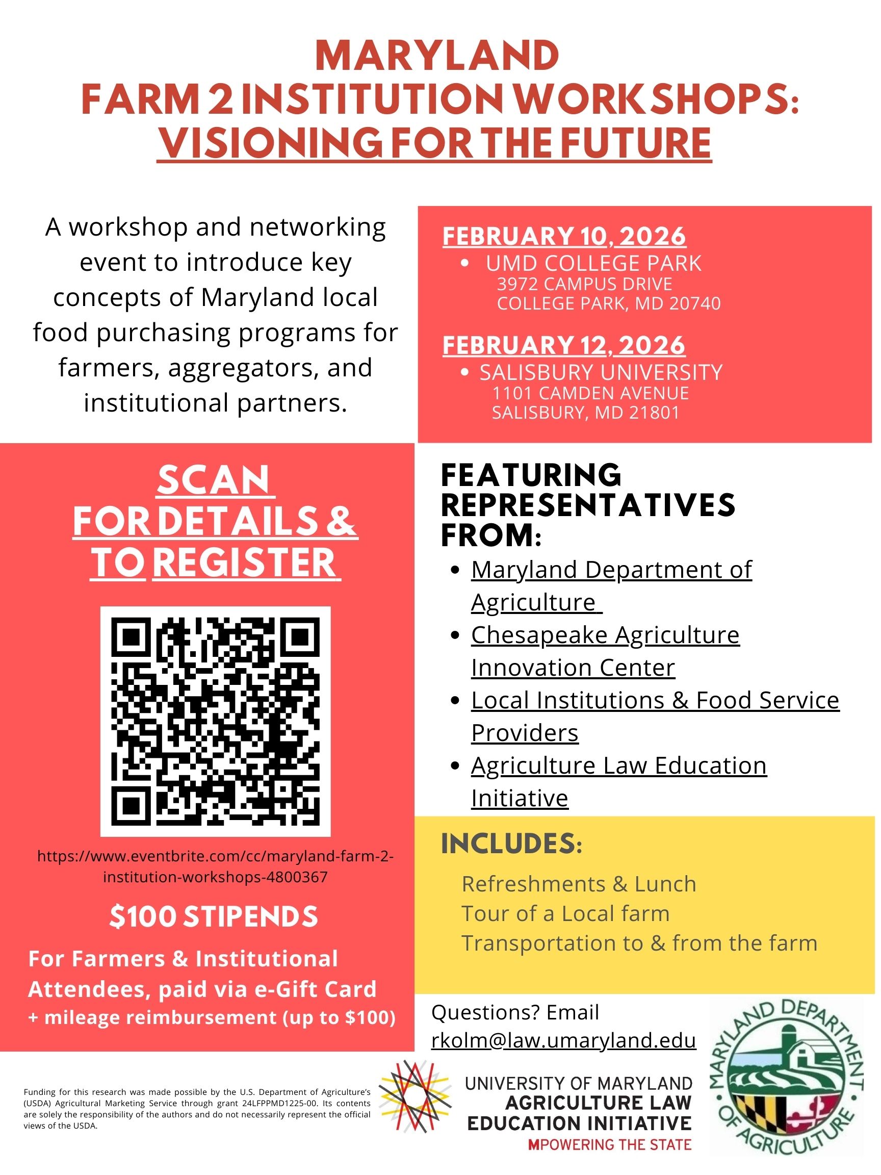 A Flier that describes the event and includes a QR code and other links. 