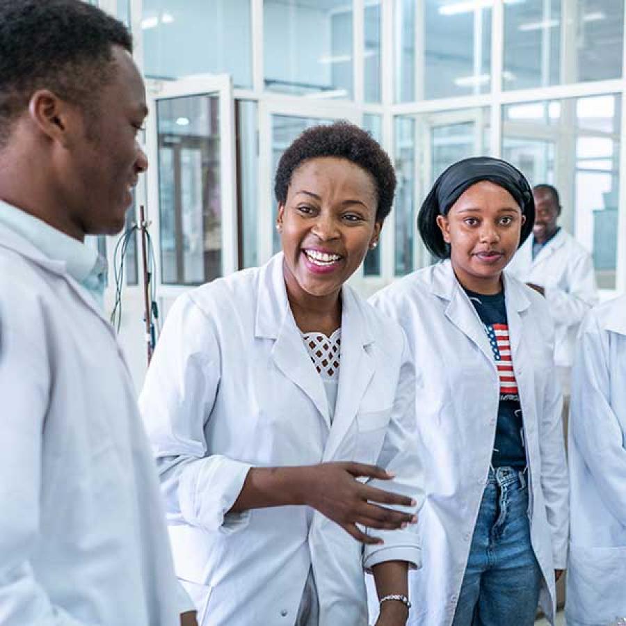 Students in a lab